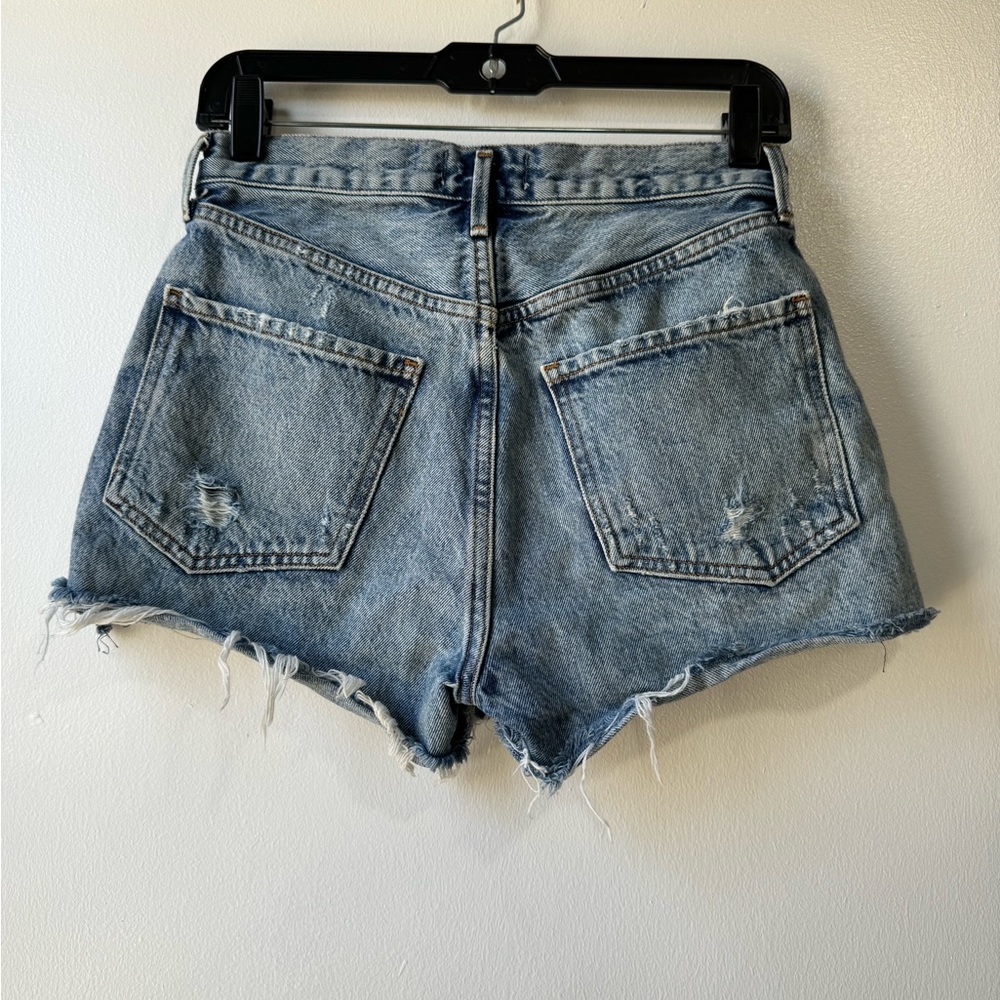 Agolde Jaden High Rise Cut Off Distressed Light Wash - Picture 3 of 9